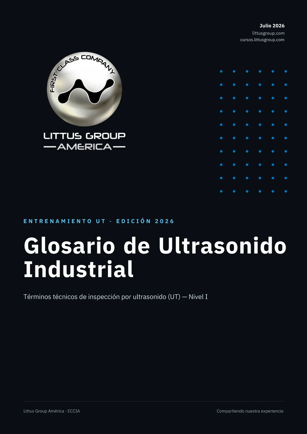 Portada del Glosario de Ultrasonido Industrial ECCIA