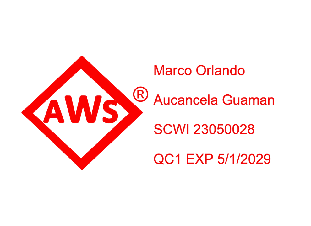 AWS SCWI, Inspector Senior de Soldadura